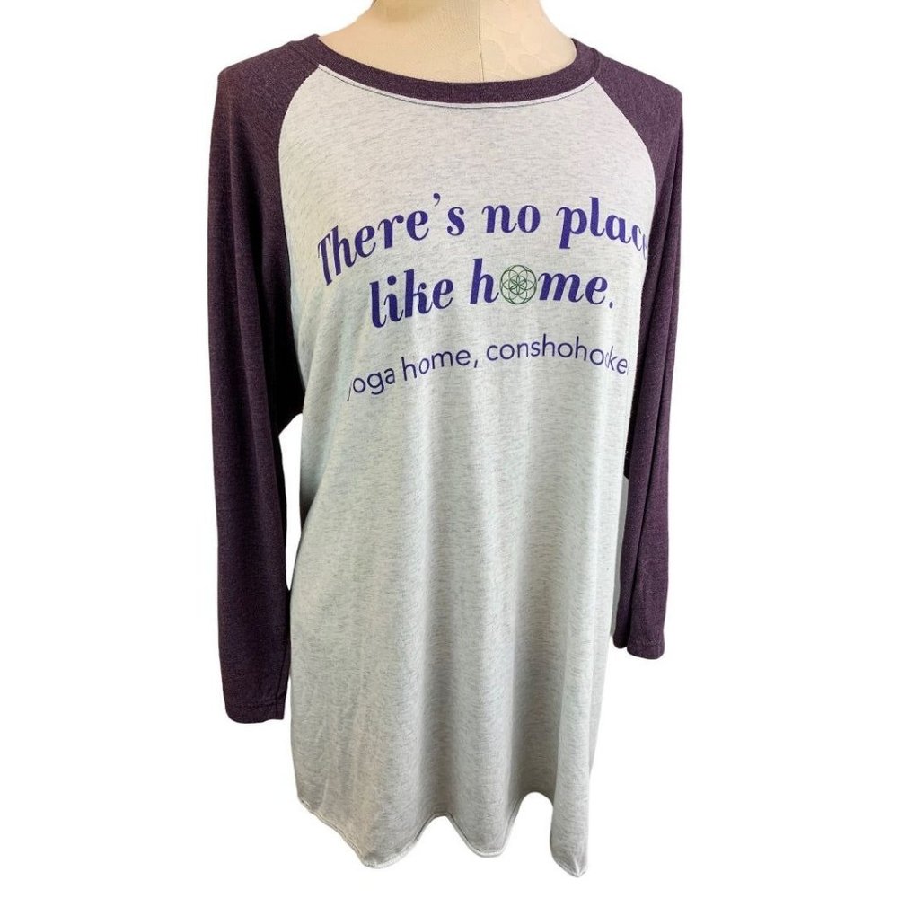 XXL Next Level Women's Jersey "Yoga Home Conshohocken" Gray Purple